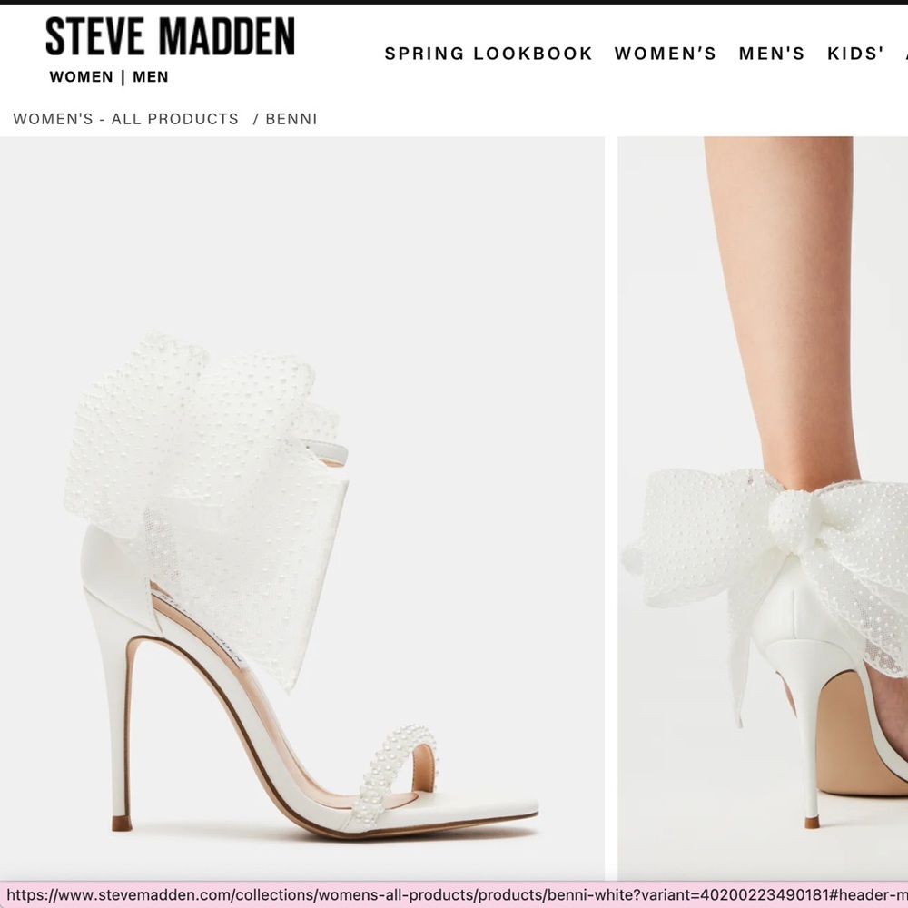 Elegant White Bow Heels